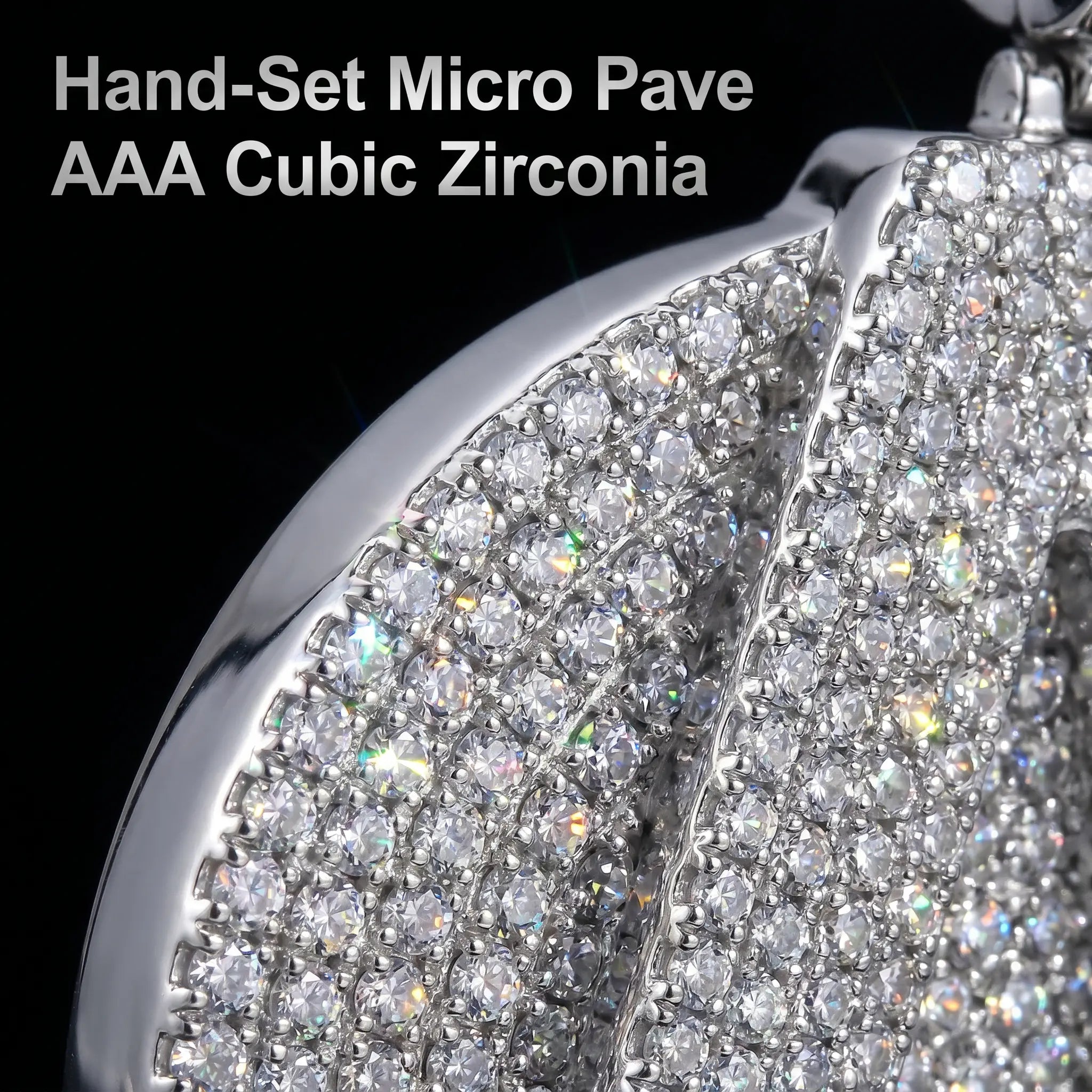 Iced Custom A-Z Letter Pendant – Personalized Initial Necklace with Hand-Set CZ Stones
