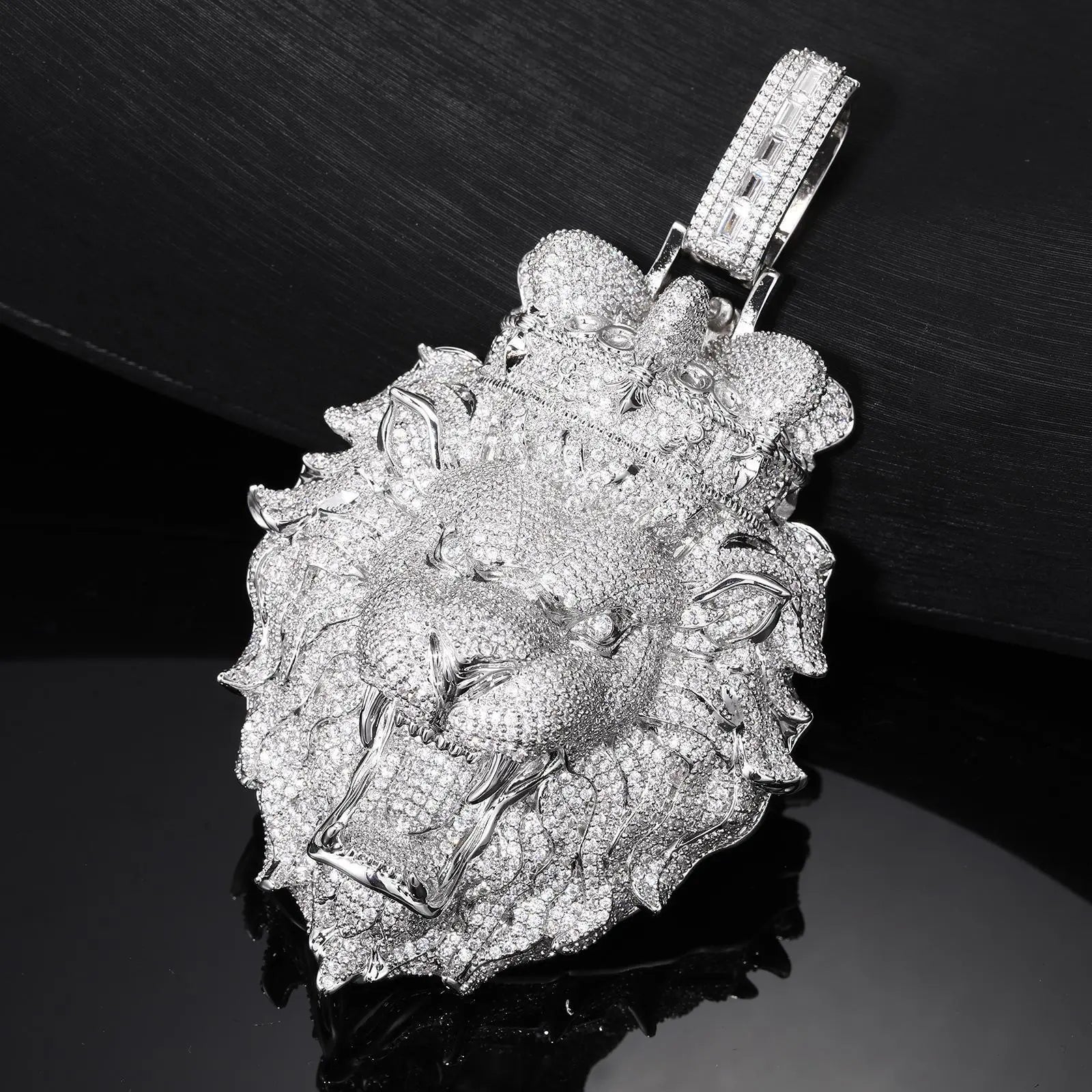 Iced Out Lion Head Pendant