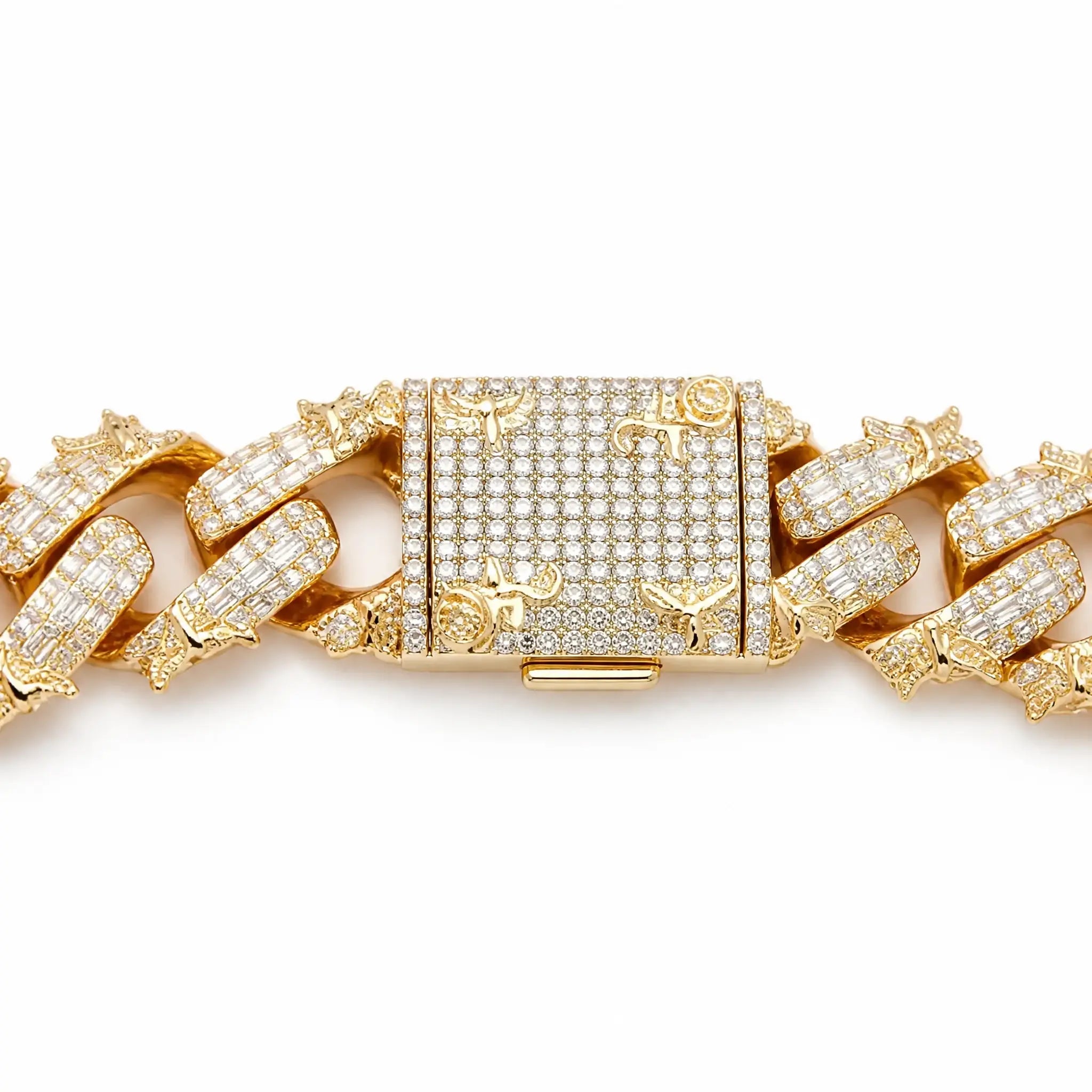 Iced Out Moissanite Eagle Cuban Link Chain