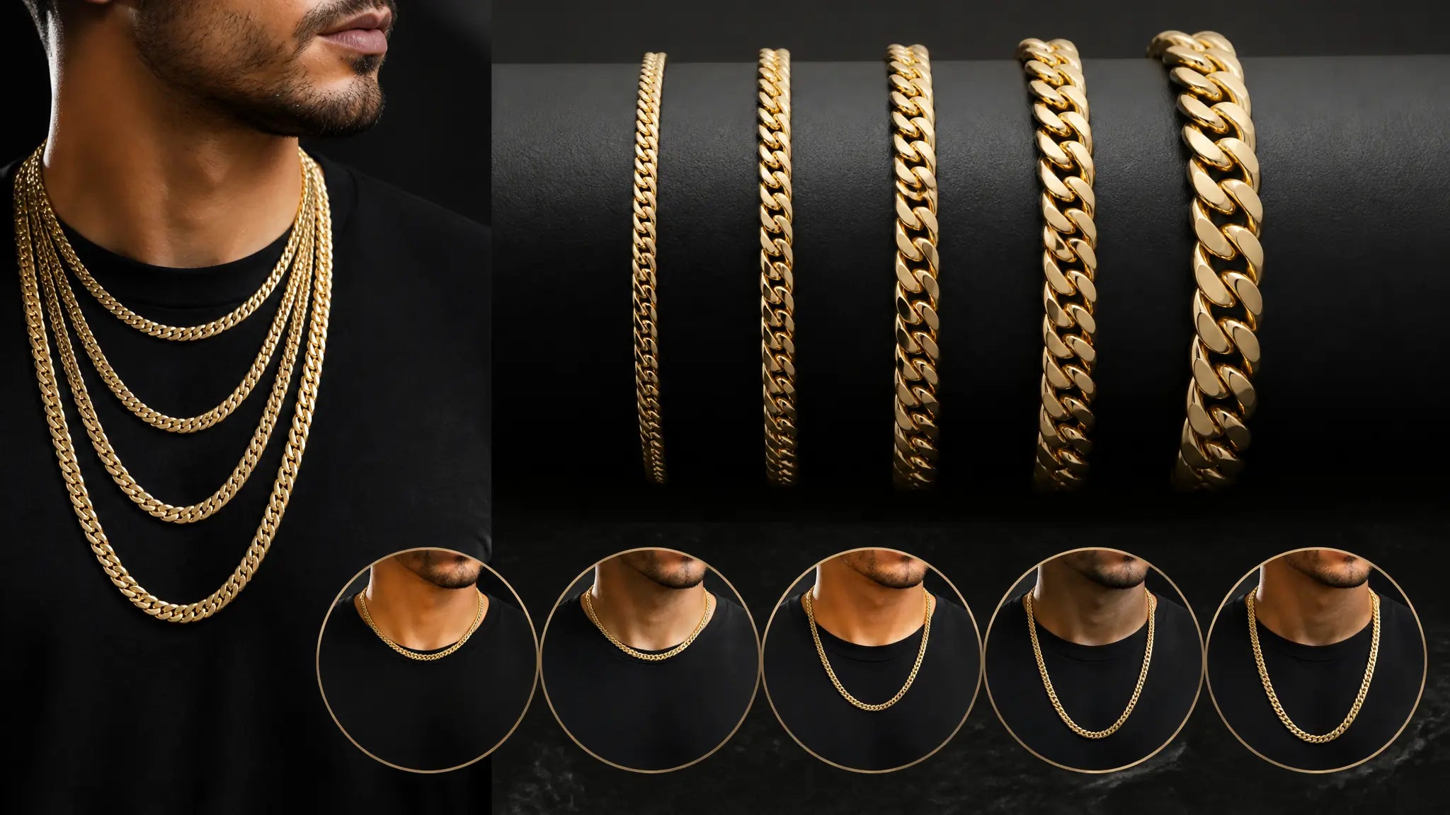 cuban link chain size guide for men