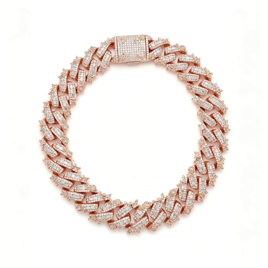 IcedOutMoissaniteEagleCubanLinkChainYellowGold