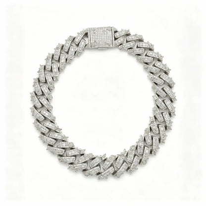 Iced Out Moissanite Eagle Cuban Link Chain