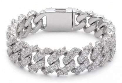 Moissanite Eagle Cuban Link Bracelet 