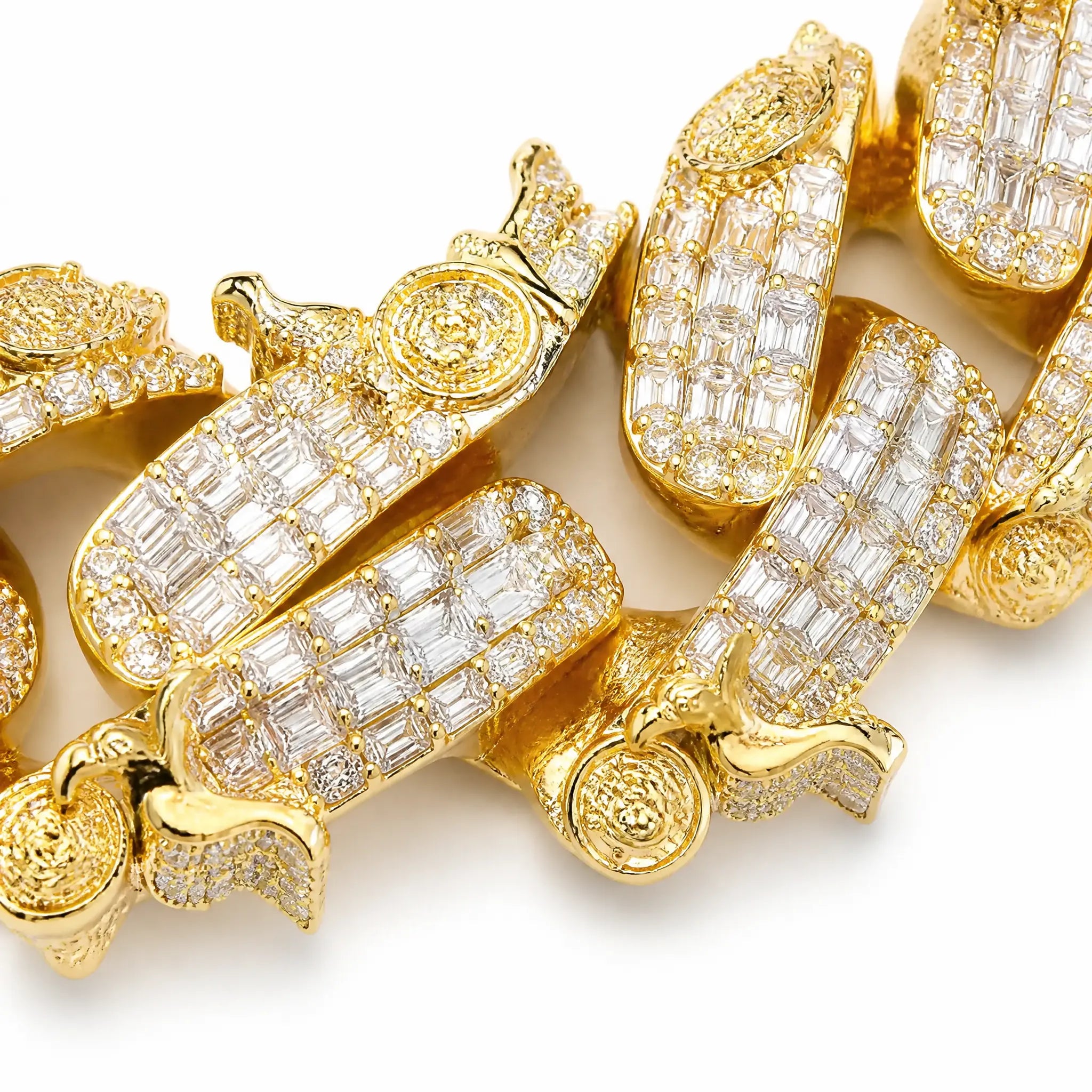 Iced Out Moissanite Eagle Cuban Link Chain