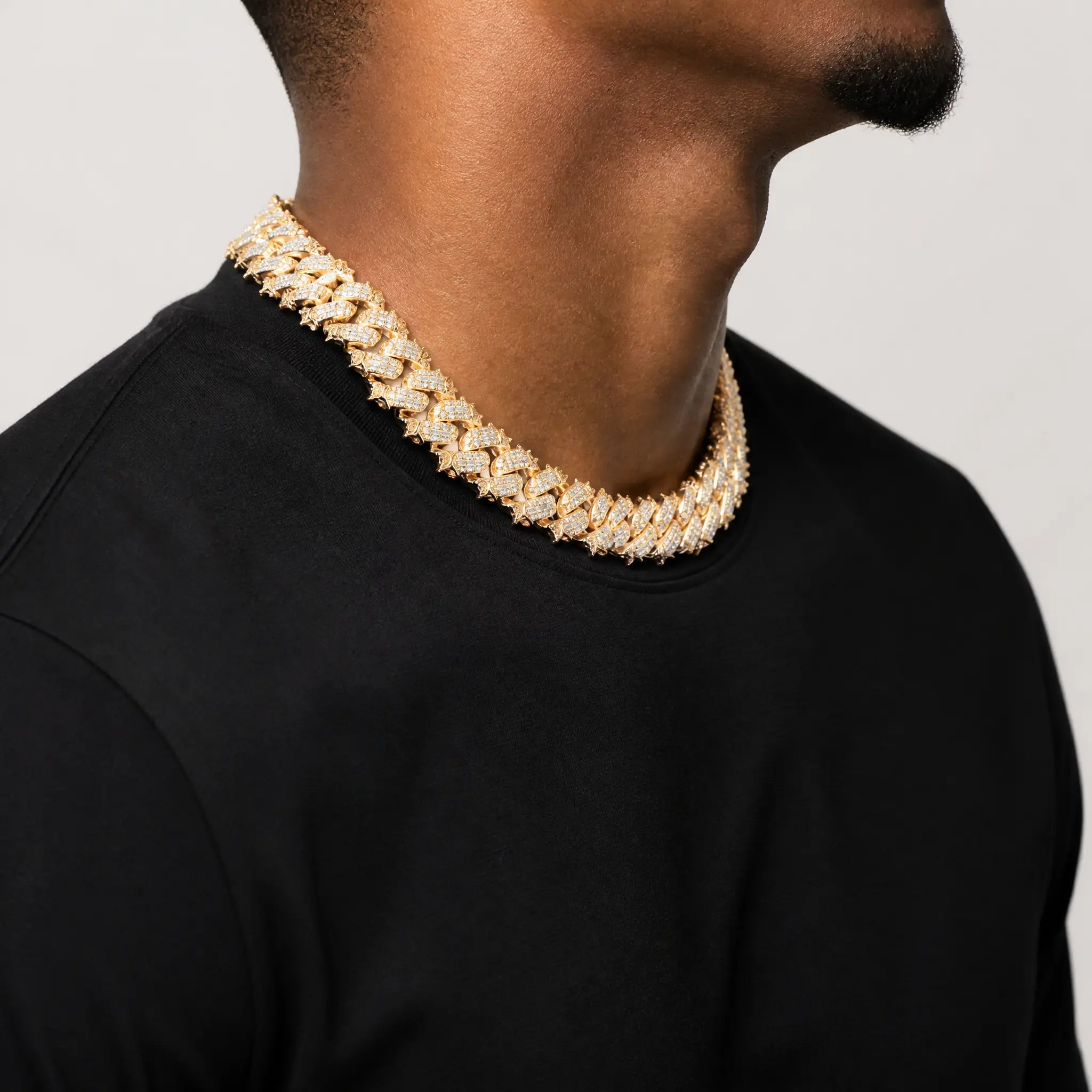 Iced Out Moissanite Eagle Cuban Link Chain